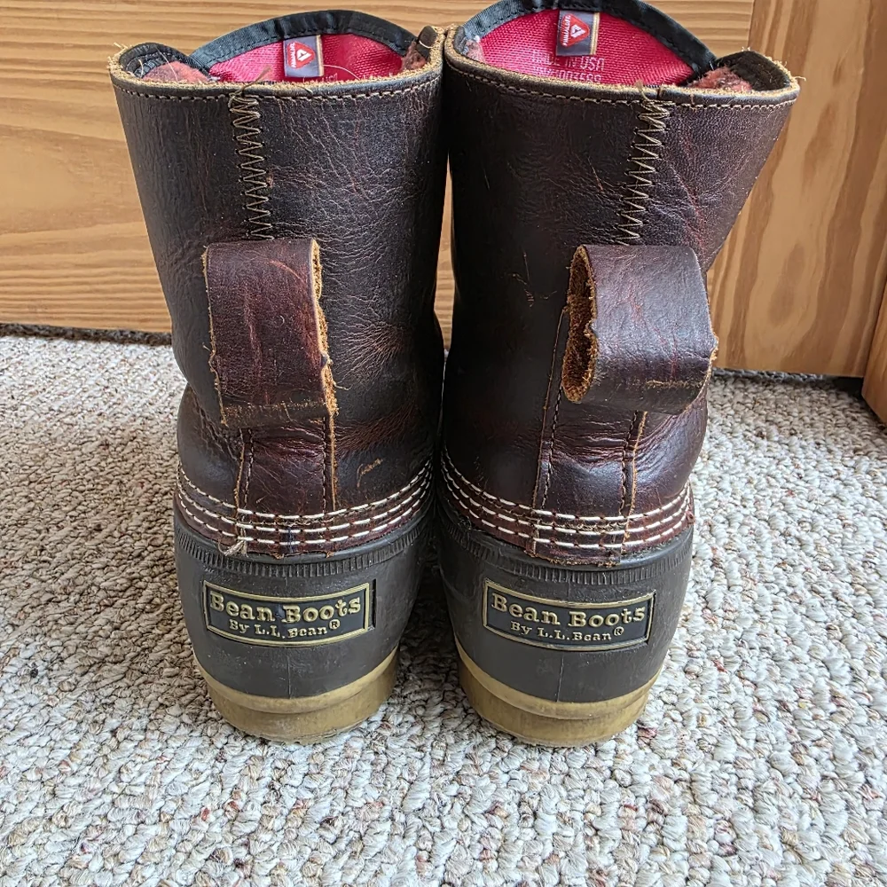 LL Bean Bean Boots Mens 10 Insulated Fleece-Lined Front Zip Gorpcore Duck Boot
